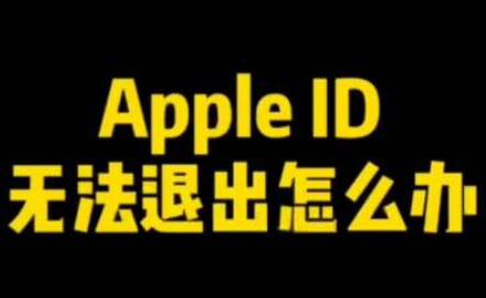 肥西apple维修分享Apple ID无法退出登录怎么办 